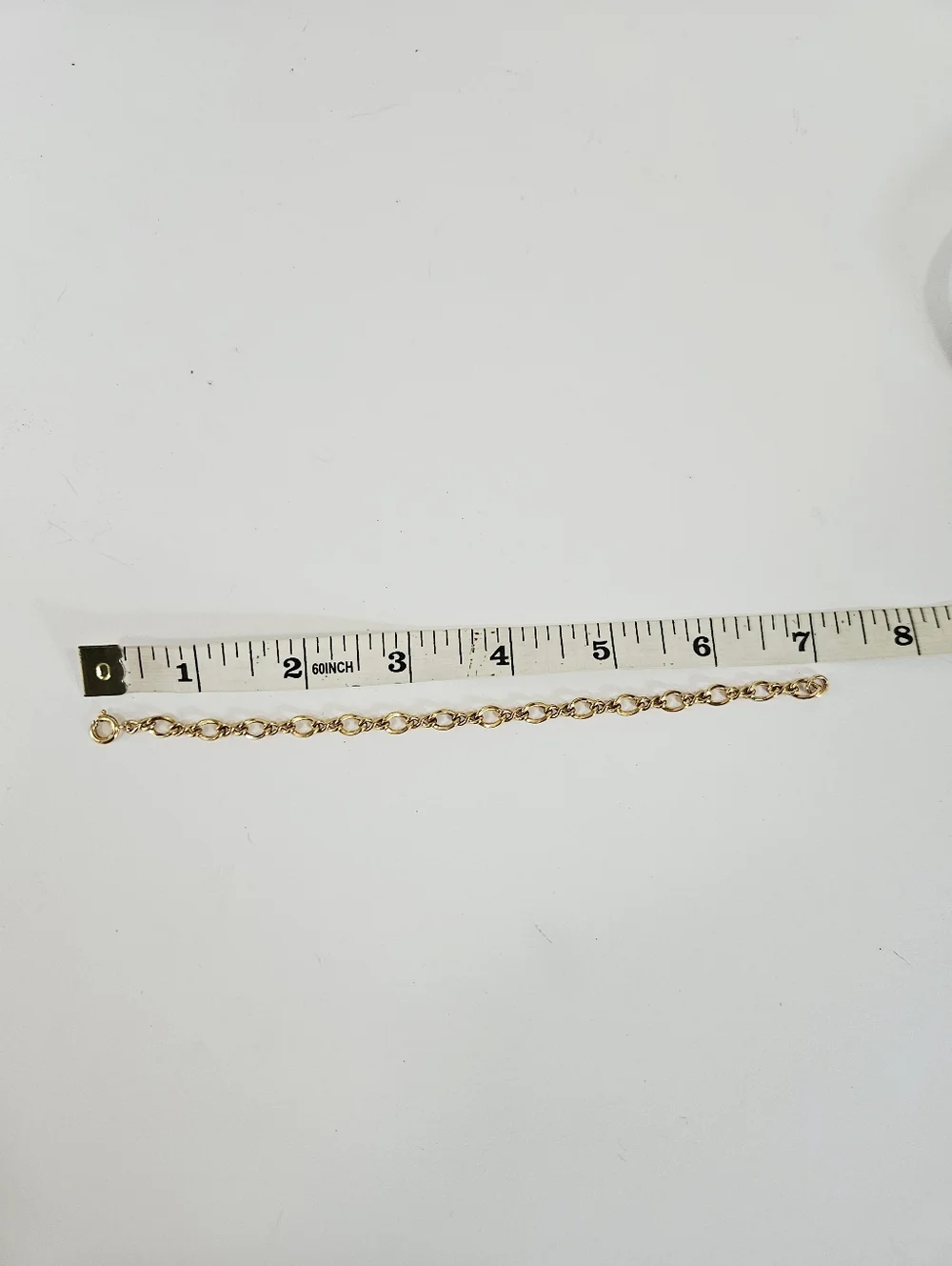 Vintage 12K Gold Filled Signed Polished Infinity Figaro Chain Link Bracelet 7